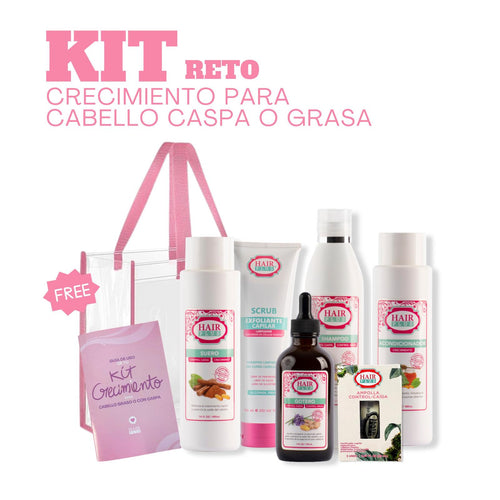 KIT RETO CRECIMIENTO CABELLO GRASO O CON CASPA
